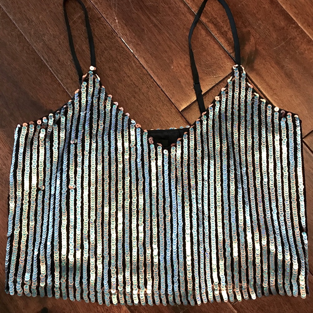Sequin V Neck Cami